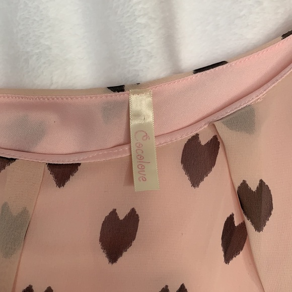 Heart print blush coloured dress - Picture 3 of 4